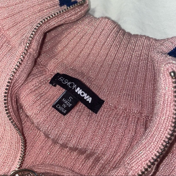 FASHION NOVA Sparkly quarter zip 💖 - Picture 2 of 2